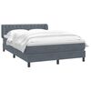 vidaXL Boxspringbett mit Matratze Dunkelgrau 160x210 cm Samt