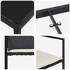 vidaXL Garten Essgruppe 5 pcs Schwarz Pulverbeschichteter Stahl