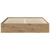 vidaXL Bettgestell ohne Matratze Artisan-Eiche 180x200cm Holzwerkstoff