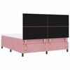 vidaXL Boxspringbett mit Matratze mit Kopfteil Rosa 180 x 200 cm Stoff