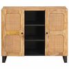vidaXL Highboard mit Speicher Braun 90 x 33 x 75 cm Massivholz Mango