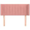 vidaXL Kopfteil mit Ohren Rosa 103x16x78/88 cm Samt
