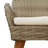vidaXL Garten Essgruppe mit Kissen 5 pcs Beige Poly-Rattan