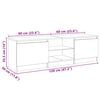 vidaXL TV-Schrank mit LED-Leuchten Weiß 120x30x36 cm
