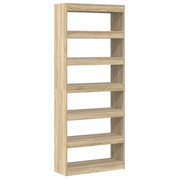 vidaXL B&uuml;cherregal Sonoma-Eiche 80 x 30 x 198 cm Holzwerkstoff