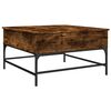 vidaXL Couchtisch R&auml;uchereiche 80x80x45 cm Holzwerkstoff und Metall