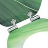 vidaXL Toilettensitz 2 pcs Gr&uuml;ner Tropfen 44 x 38 cm MDF-Platte
