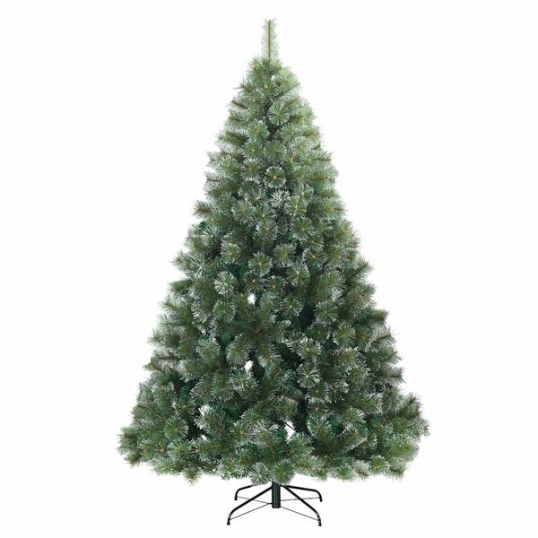 vidaXL K&uuml;nstlicher Weihnachtsbaum mit 300 LEDs Gr&uuml;n 180 cm PE und PVC