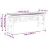 vidaXL Bank Braun 110 x 38 x 45 cm Bambus