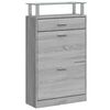 vidaXL Schuhschrank Grau Sonoma 63x24x104 cm Holzwerkstoff