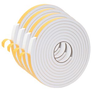 vidaXL Selbstklebendes Schaumstoffband 4 stk. Wei&szlig; 20mm x 5m CR-Schaum