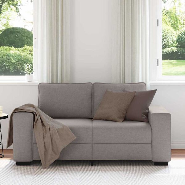 vidaXL 2-Sitzer-Sofa Taupe 160x77x82 cm Stoff