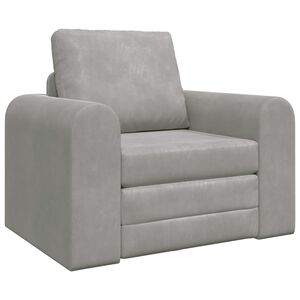 vidaXL Schlafsofa Hellgrau 98 x 71 x 83 cm Samt