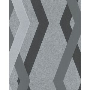 Noordwand Tapete Topchic Graphic Lines Diamonds Grau und Schwarz