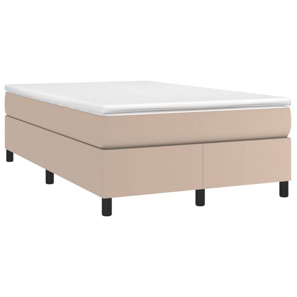vidaXL Boxspringbett Matratze Cappuccino-Braun 120x190 cm Kunstleder