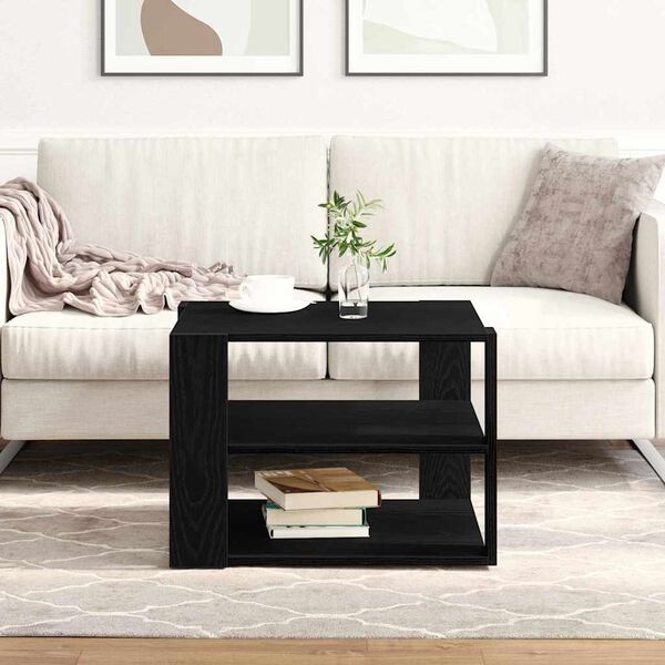 vidaXL Couchtisch Schwarze Eiche 58 x 58 x 40 cm Holzwerkstoff