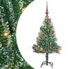 vidaXL K&uuml;nstlicher Weihnachtsbaum beschneit mit LED Licht 120 cm