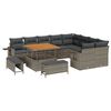vidaXL Gartensofa-set 12 pcs Grau Poly-Rattan