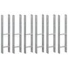 vidaXL Pfostentr&auml;ger 6 Stk. Silbern 12&times;6&times;60 cm Verzinkter Stahl
