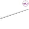 vidaXL Kleiderstange 12 stk. Silber 864 x 15 x 29 mm
