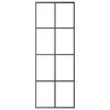 vidaXL Schiebet&uuml;r Schwarz 76x205 cm ESG Glas und Aluminium