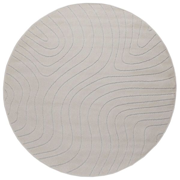 vidaXL Bereichsteppiche Rund HUARTE Creme &Oslash; 160 CM Polyester