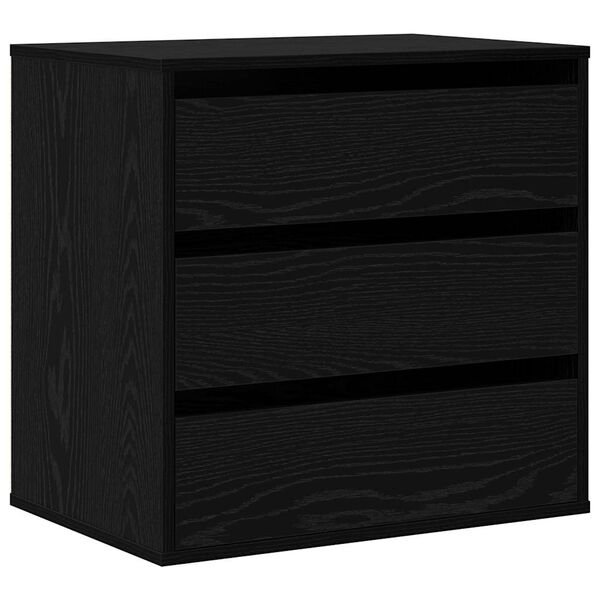 vidaXL Schubladenschrank Schwarz 60 x 41 x 58 cm Holzwerkstoff