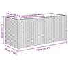 vidaXL Pflanzk&uuml;bel mit 2 T&ouml;pfen 2 Stk. Braun 72x30x32 cm Poly Rattan