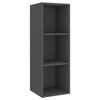 vidaXL 5-tlg. TV-Schrank-Set Grau Holzwerkstoff
