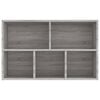 vidaXL Bücherregal/Sideboard Grau Sonoma 50x25x80 cm Holzwerkstoff