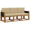 vidaXL Outdoor-Sofagarnitur 3 stk. Natur