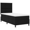 vidaXL Boxspringbett mit Matratze mit LED Schwarz 100 x 200 cm Stoff