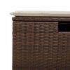 vidaXL 7-tlg. Garten-Sofagarnitur mit Kissen Braun Poly Rattan