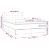 vidaXL Boxspringbett mit Matratze & LED Dunkelgrau 120x200 cm Samt