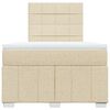 vidaXL Boxspringbett mit Matratze Creme 120x200 cm Stoff