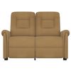 vidaXL 2-Sitzer Massagesessel Taupe Mikrofaser-Gewebe