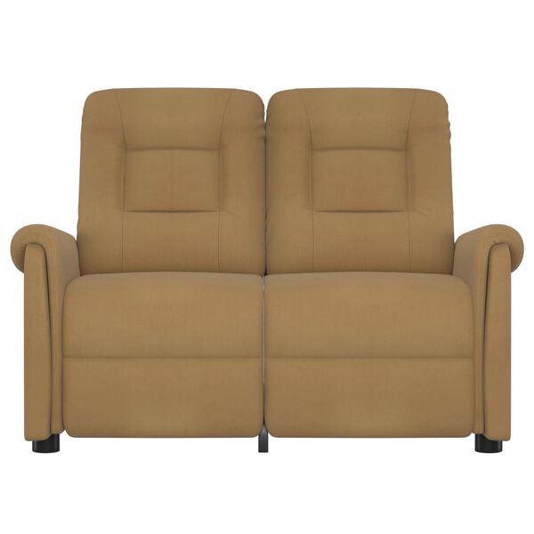 vidaXL 2-Sitzer Massagesessel Taupe Mikrofaser-Gewebe