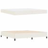 vidaXL Bettrahmen mit Matratze Creme 200 x 200 cm Stoff