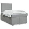 vidaXL Boxspringbett mit Matratze Hellgrau 120x190 cm Stoff