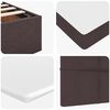vidaXL Ottoman-Bett mit Matratze Dunkelbraun 120x200 cm Stoff