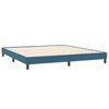 vidaXL Boxspringbett mit Matratzen Dunkelblau 180x220 cm Samt
