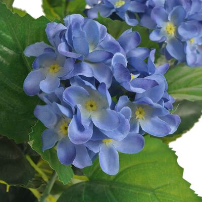 vidaXL Künstliche Hortensie mit Topf 60 cm Blau