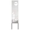 vidaXL Garten Sichtschutz-Leinwand Silber 32 x 140 cm Edelstahl