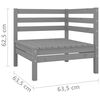 vidaXL 3-tlg. Garten-Lounge-Set Grau Kiefer Massivholz