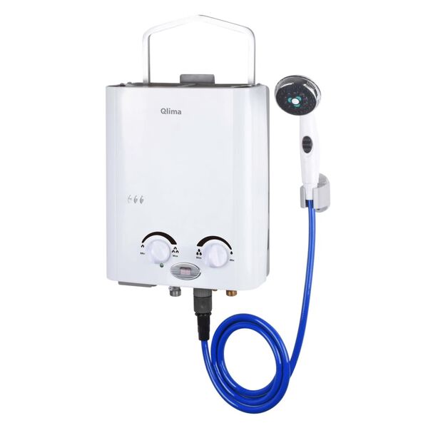 Qlima Tragbarer Gas-Durchlauferhitzer PGWH 1010 Weiß