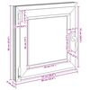 vidaXL Kellerfenster RISOR 60x60 cm Dreh Kipp DIN Links Weiß