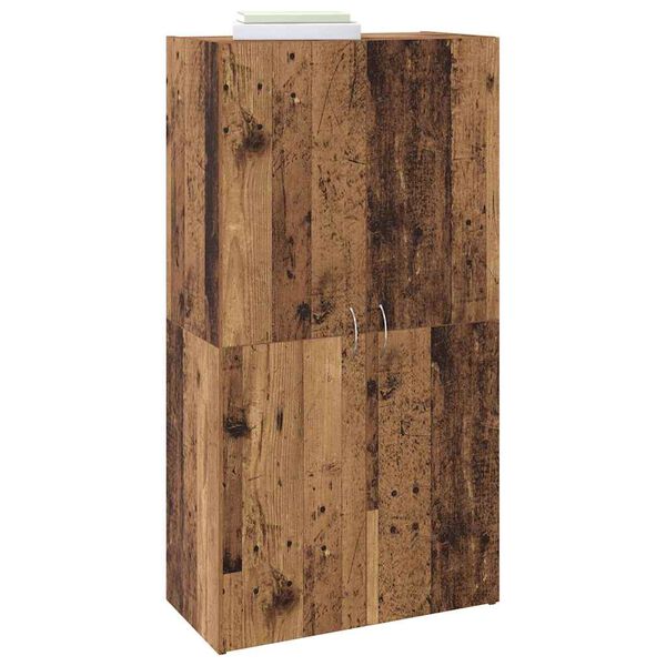vidaXL B&uuml;roschrank Schwarz Eichen-Optik 60 x 32 x 115 cm Holzwerkstoff
