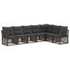 vidaXL Gartensofa-set 7 pcs Grau Poly-Rattan
