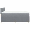 vidaXL Boxspringbett mit Matratze Hellgrau 140x200 cm Stoff