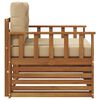 vidaXL Outdoor-Sofagarnitur Massives Akazienholz und Polyester Natur